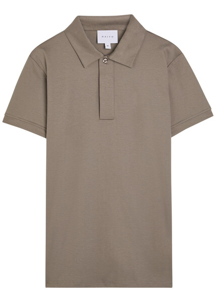  Raith Santi Mercerized Cotton Polo Shirt - Taupe - Xxl 