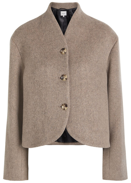  Reformation Owen Wool-blend Jacket - Light Grey - S (uk8-10 / S) 