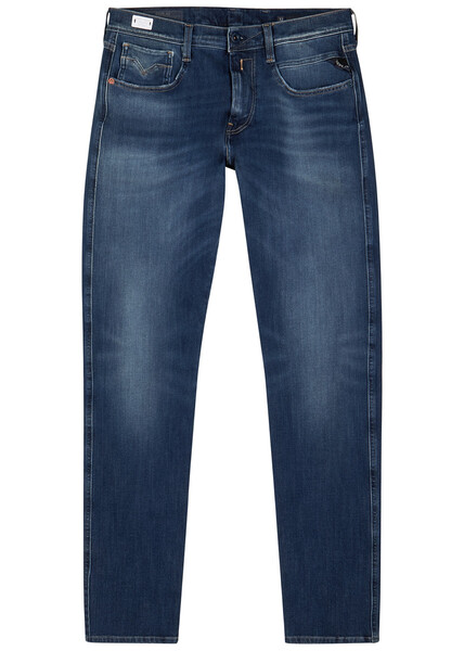  Replay Anbass Hyperflex+ Blue Slim-leg Jeans - W33/l32 