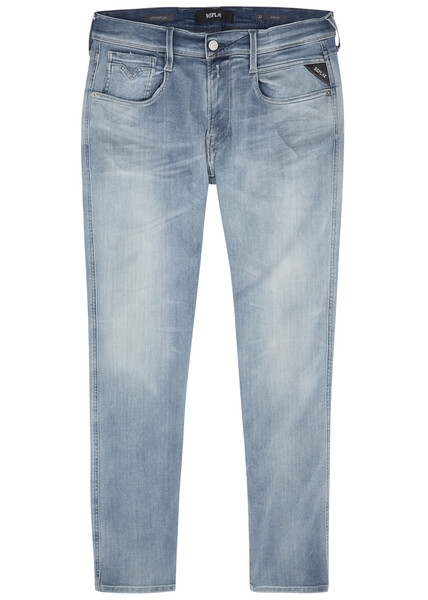  Replay Anbass Hyperflex Slim-leg Jeans - Blue - W33 