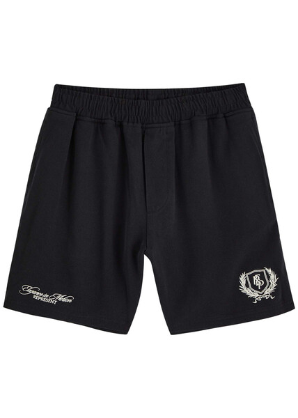  Represent Crest Logo-embroidered Twill Shorts - Black - S 