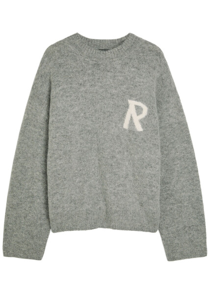  Represent Logo Brushed Alpaca-blend Jumper - Grey - S 