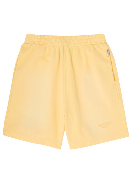  Represent Owners' Club Logo Cotton Shorts - Yellow - M 