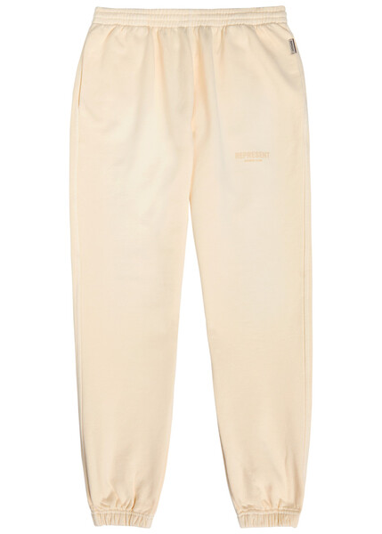  Represent Owners Club Logo-print Cotton Sweatpants - Cream - M 