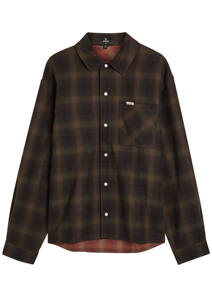  Represent Reversible Plaid Cotton Shirt - Black - M 
