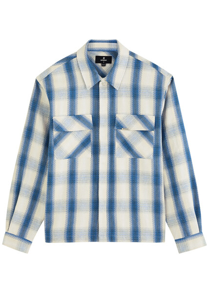  Represent Season Checked Cotton-blend Shirt - Mid Blu - S 