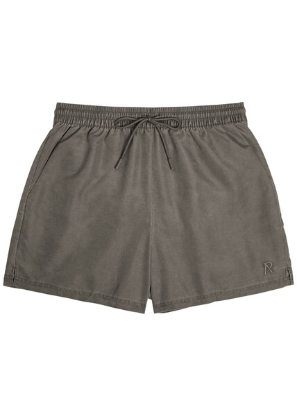  Represent Smart Logo-embroidered Shell Swim Shorts - Charcoal - Xl 