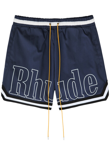  Rhude Logo-print Shell Swim Shorts - Blue - Xl 