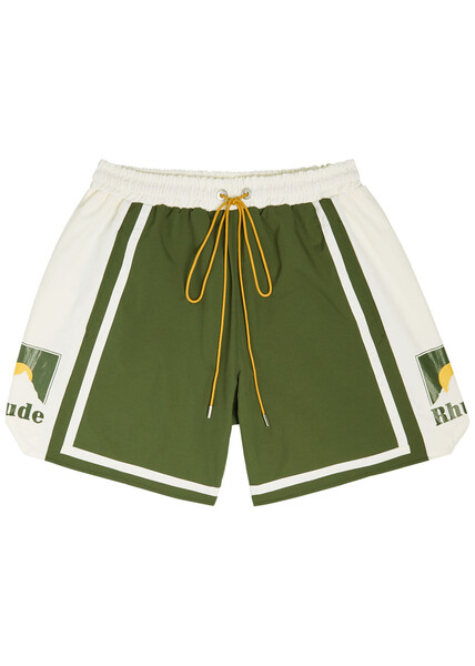  Rhude Moonlight Printed Shell Shorts - White - M 