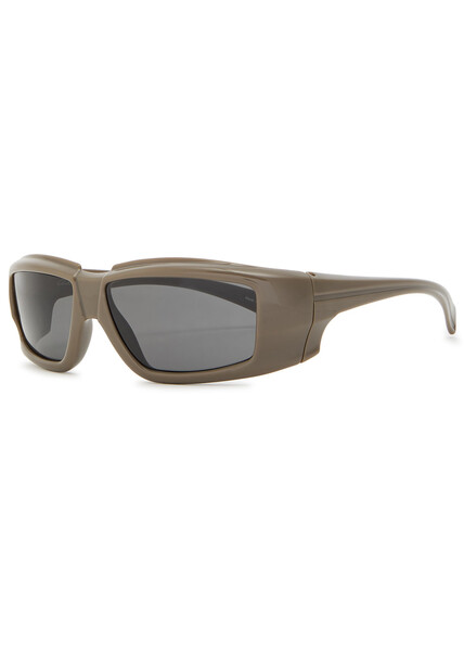  Rick Owens Documenta Rectangle-frame Sunglasses - Grey - One Size 
