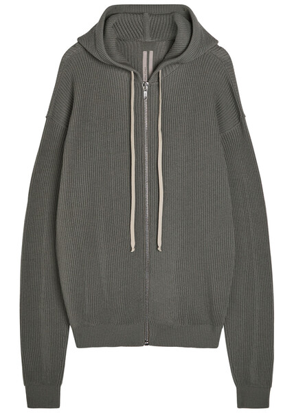  Rick Owens Hooded Wool Jumper - Brown - L 