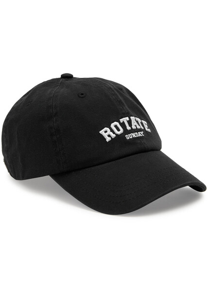  Rotate Sunday Logo-embroidered Cotton Cap - Black 