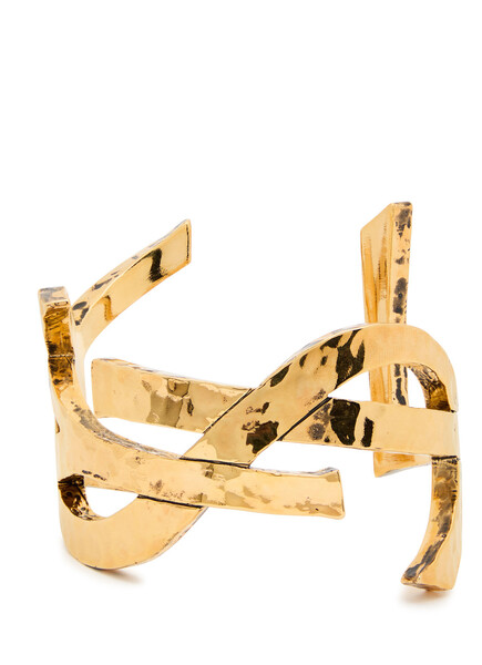  Saint Laurent Cassandre Logo Cuff - Gold - M 