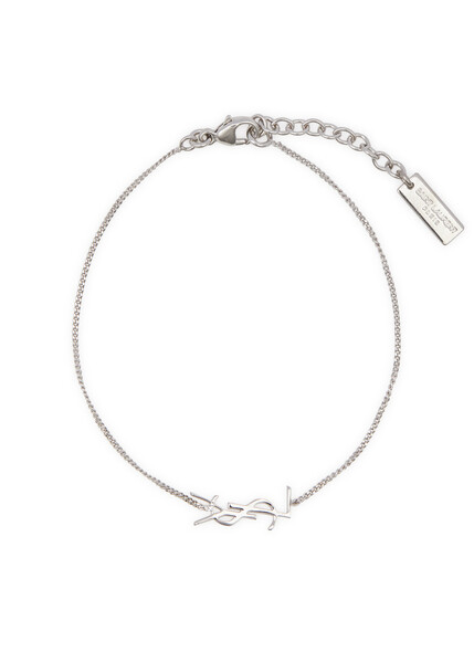  Saint Laurent Logo Bracelet - Silver 