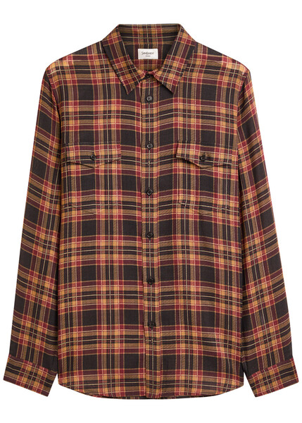  Saint Laurent Plaid Wool Shirt - Multicoloured 1 - L 