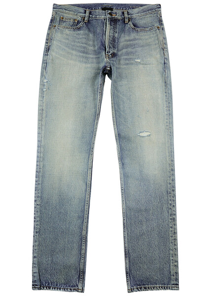  Saint Laurent Relaxed Straight-leg Jeans - Blue - L 