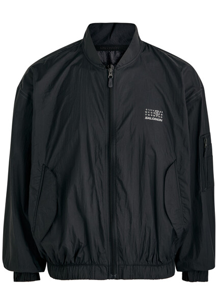  Mm6 X Salomon Reflective Logo-print Shell Bomber - Black - Xl 