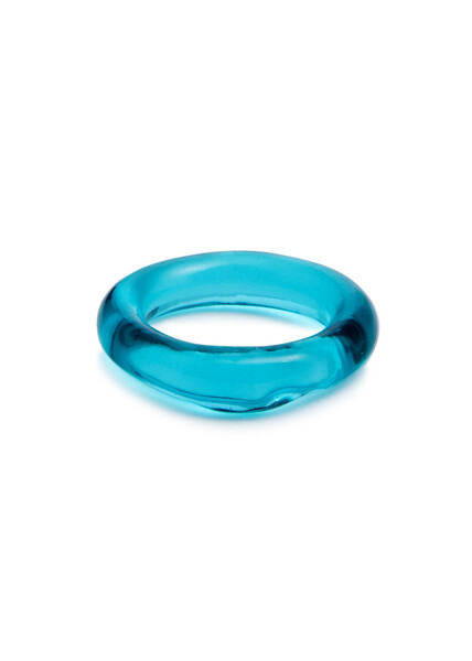  Sandralexandra Linear Glass Ring - Aqua - M 