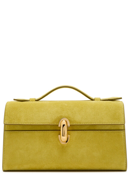  Savette Symmetry Suede Pochette - Yellow - One Size 