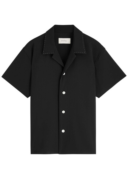  Second Layer Avenue Stretch-crepe Shirt - Black - S 