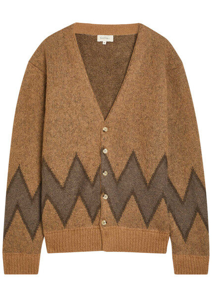 Second Layer Chevy Intarsia Mohair-blend Cardigan - Brown - 52 (it52 / Xl) 