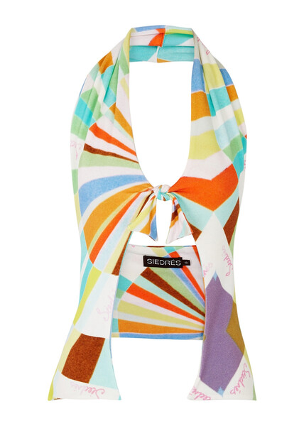  Siedres Dylan Printed Stretch-jersey Top - Multicoloured - Xs 