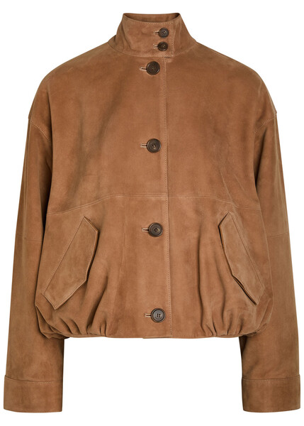  Simkhai Marley Suede Jacket - Camel - L (uk14 / L) 