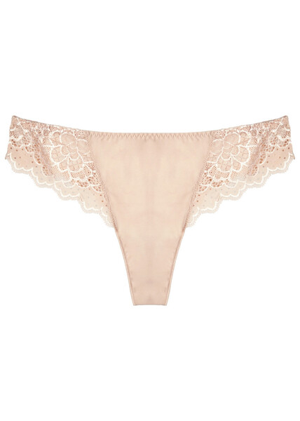  Simone Pérèle Caresse Blush Lace Thong - Nude - 2 