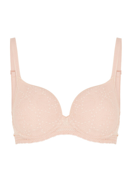  Simone Pérèle Comete Spacer Underwired Lace Plunge Bra - Sand - 36b 