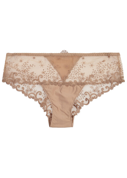  Simone Pérèle Delice Embroidered Tulle Briefs - Nude - 2 