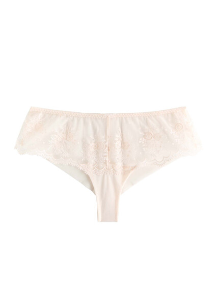  Simone Pérèle Intrigue Embroidered Tulle Briefs - Light Pink - 2 (uk 10 / M) 
