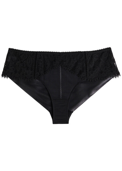  Simone Pérèle Précieuse Floral-embroidered Mesh Briefs - Black - 3 (uk 12 / M) 