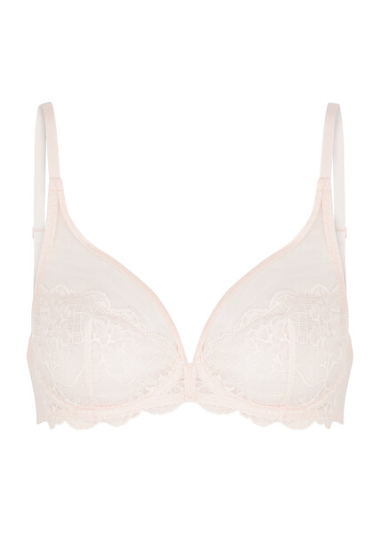  Simone Pérèle Reve Lace Underwired Plunge Bra - Light Pink - 36d 