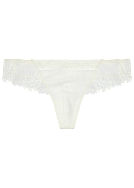  Simone Pérèle Wish Satin Thong - Ivory - 3 