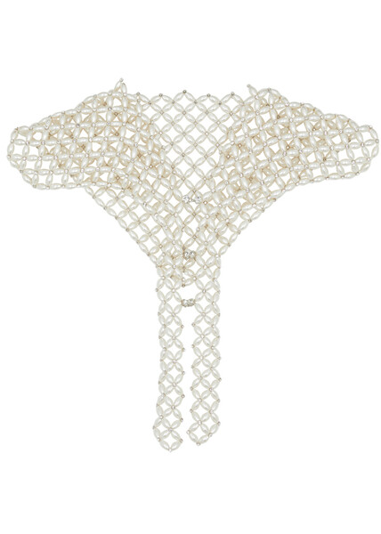  Simone Rocha Crystal-embellished Faux Pearl Scarf 