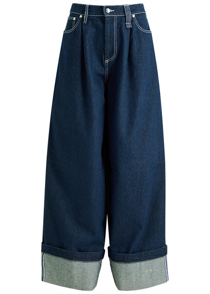  Simone Rocha Crystal-embellished Wide-leg Jeans - Indigo - S 