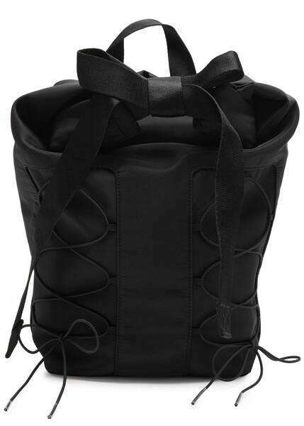  Simone Rocha Lace-up Embellished Nylon Backpack - Black - One Size 