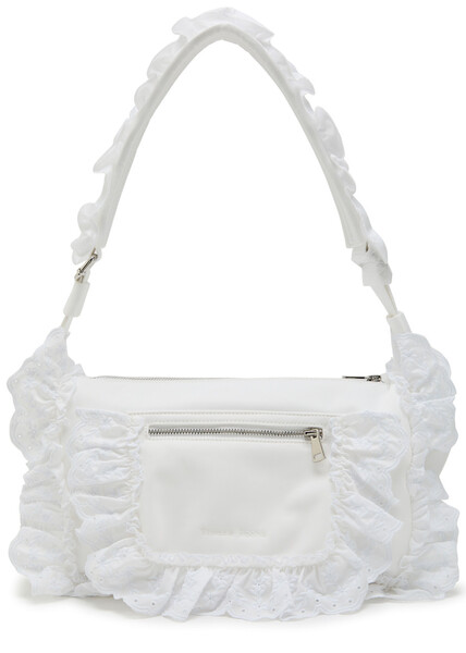  Simone Rocha Pillowcase Ruffled Nylon Shoulder Bag - White - One Size 