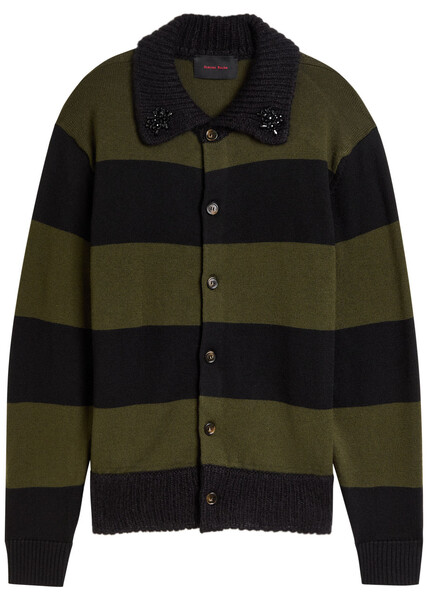  Simone Rocha Striped Wool Cardigan - Multicoloured 1 - L 