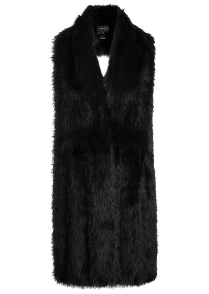  Simone Rocha Triple Split Faux Fur Scarf - Black - One Size 
