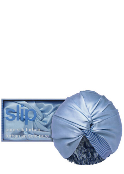  Slip Pure Silk Turban - Cornflower 