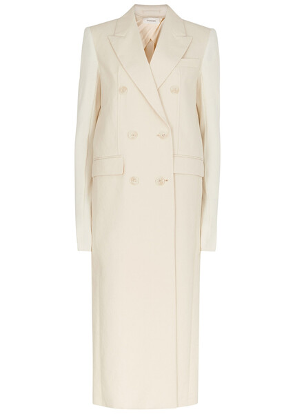  Sportmax Doerma Ivory Double-breasted Cotton Coat - 10 