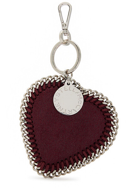  Stella Mccartney Falabella Heart Faux Leather Keyring - Plum - One Size 