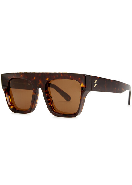  Stella Mccartney Tortoiseshell D-frame Sunglasses - Havana 