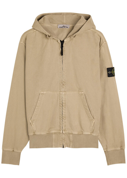  Stone Island Hooded Canvas Work Jacket - Sand - L 