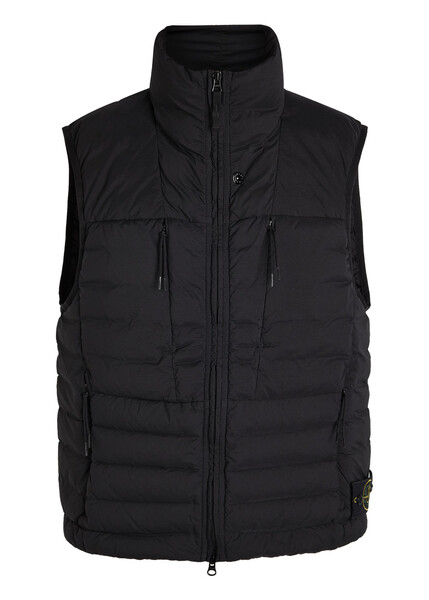  Stone Island Loom Quilted Shell Gilet - Black - M 
