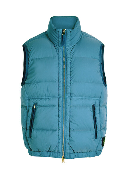  Stone Island Quilted Logo-patch Gilet - Blue - L 