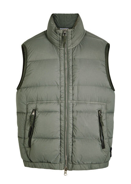  Stone Island Quilted Logo-patch Gilet - Grey - L 