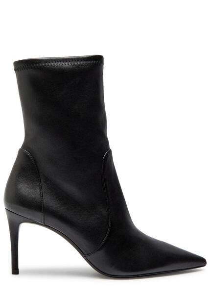  Stuart Weitzman Stuart Power 75 Leather Mid-calf Boots - Black - 38 (it38/ Uk5) 
