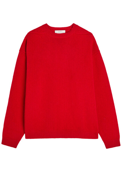  Studio Nicholson Hemyl Ribbed Wool Jumper - Red - Xs (uk6 / Xs) 